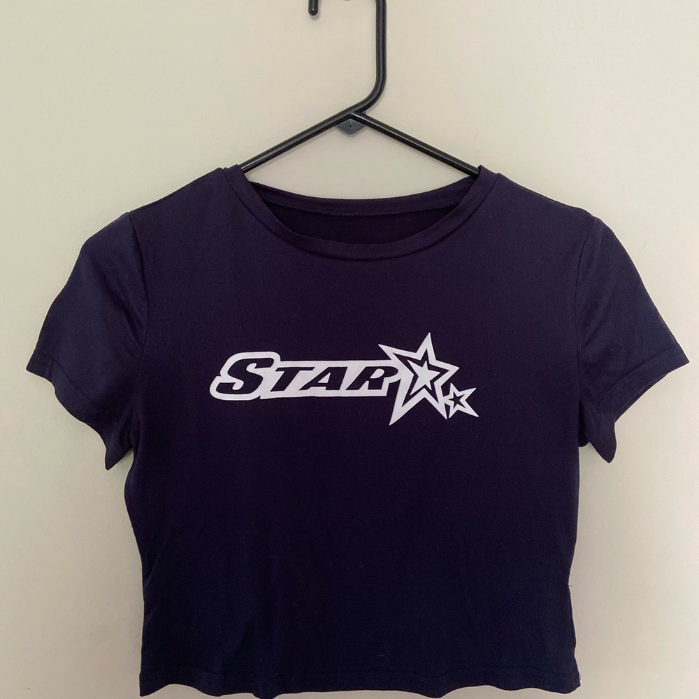Women's Navy Blue Crop Top